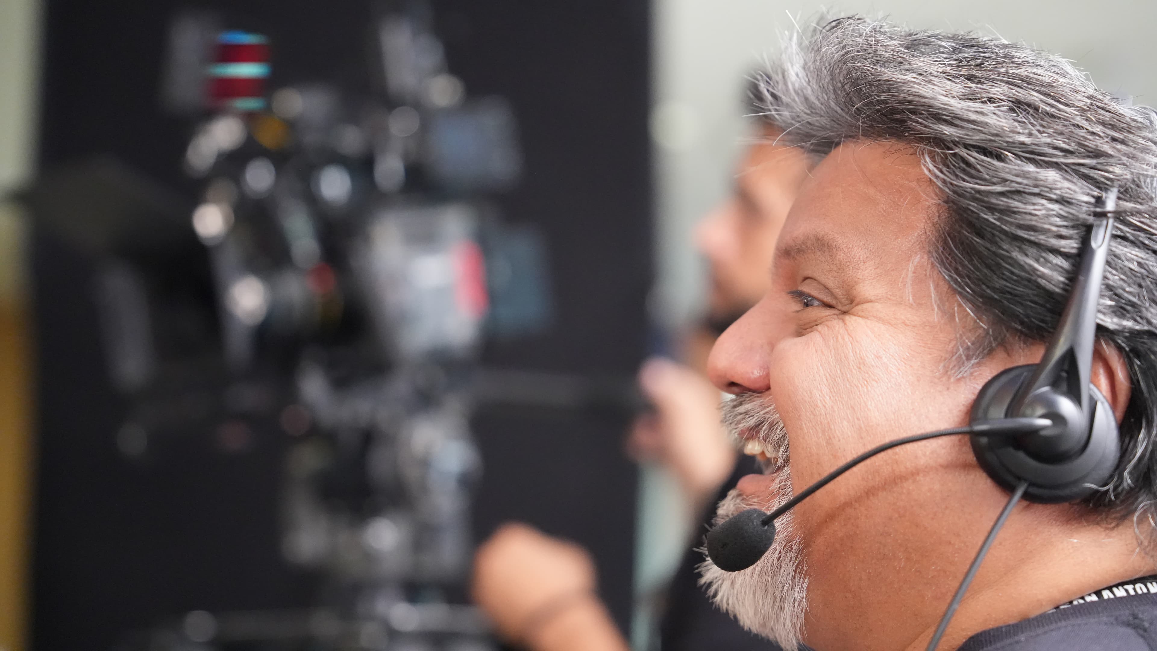 Media Bar Productions director monitoring a professional video production