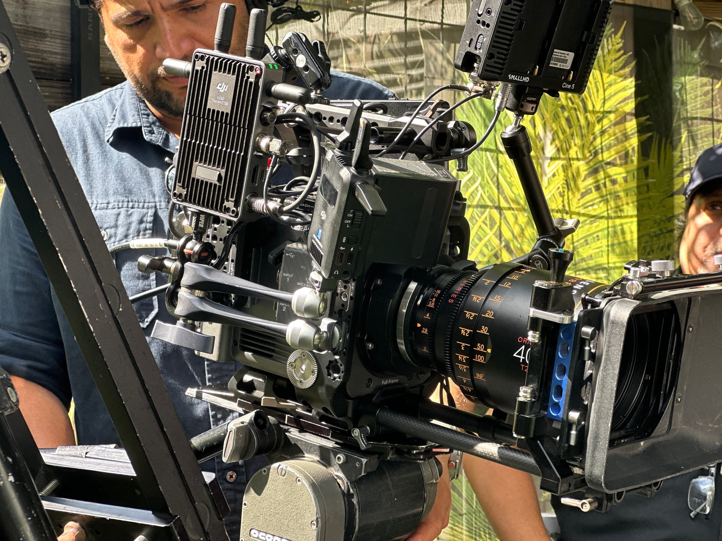 San Antonio camera crew preparing a cinema camera for production